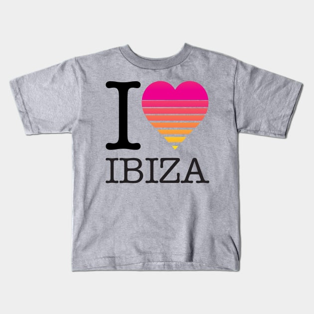 I Heart Ibiza Sunset Kids T-Shirt by Rebus28